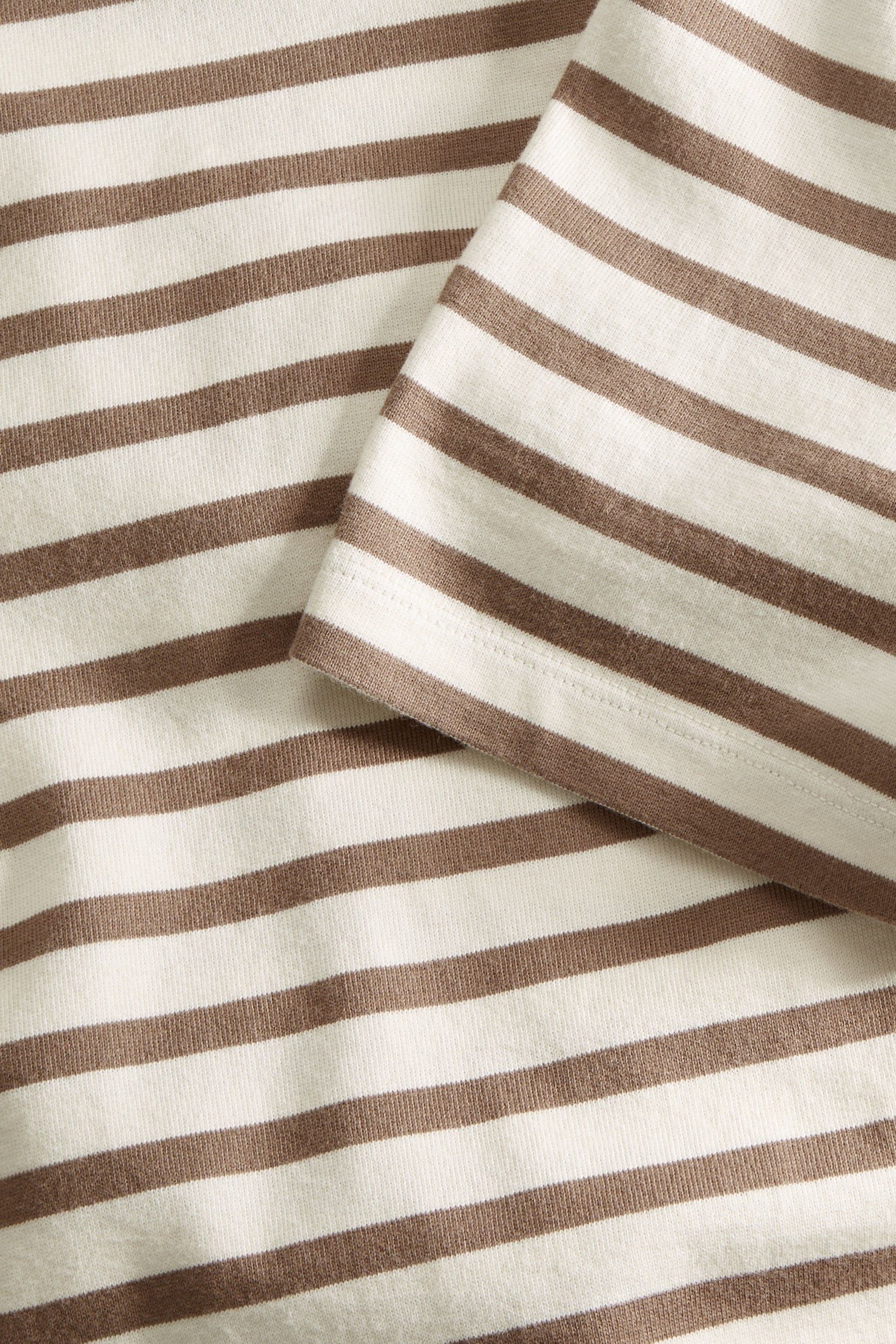 Skall Studio Loui regular tee T-shirt Light brown/White stripe